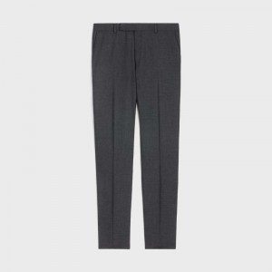 Anthracite Celine classic in lightweight wool Trousers | CL-592028