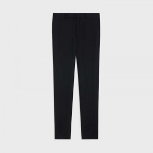 Black Celine CLASSIC IN WOOL GABARDINE Trousers | CL-592020