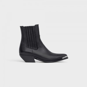 Black Celine CRUISER CHELSEA WITH METAL TOE in Calfskin Boots | CL-592487