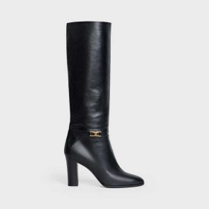 Black Celine Claude in Calfskin Boots | CL-592494