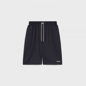 Black Celine REVERSIBLE OVERSIZED IN JERSEY Shorts | CL-592078