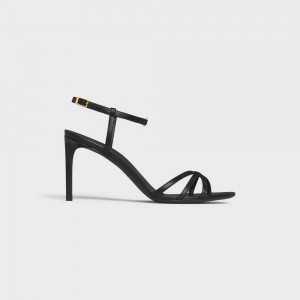 Black Celine SOIR in LAMBSKIN Sandals | CL-592596