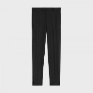 Black Celine classic tux in grain de poudre Trousers | CL-592019