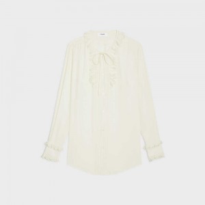 Ivory Celine romy in silk crepe and acetate Shirts | CL-592814