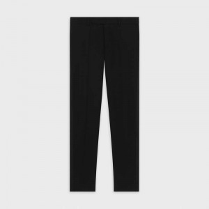 ULTRA BLACK Celine classic in grain de poudre Trousers | CL-592022