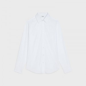 White Celine LOOSE IN COTTON POPLIN Shirts | CL-592178