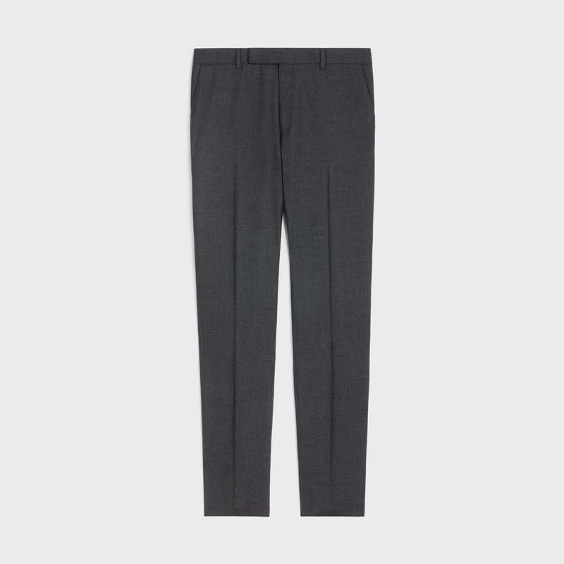 Anthracite Celine classic in lightweight wool Trousers | CL-592028