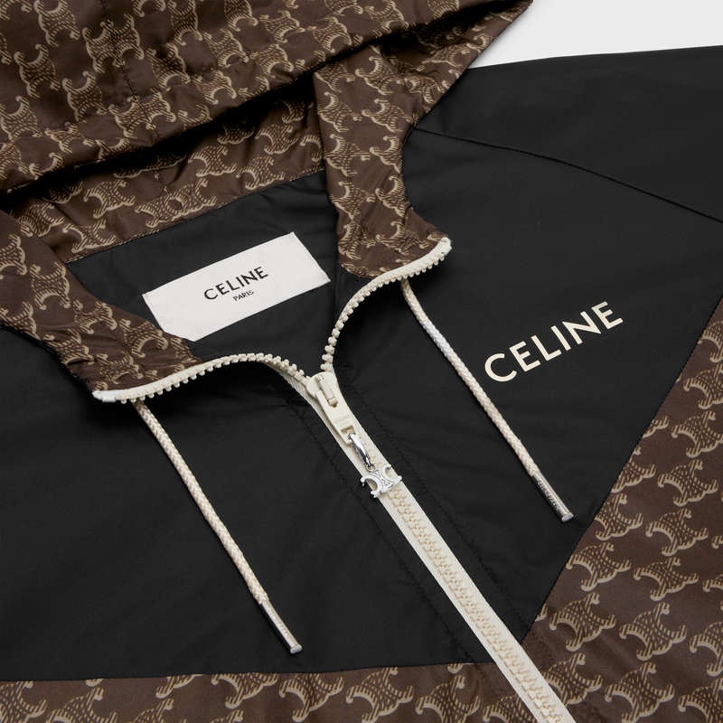 Beige / Black Celine blouson in monogram nylon Blousons | CL-591954