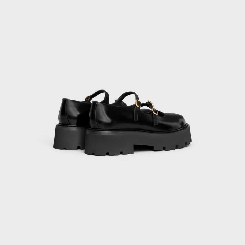 Black Celine BULKY BABIES TRIOMPHE in POLISHED BULLSKIN Loafers | CL-592533