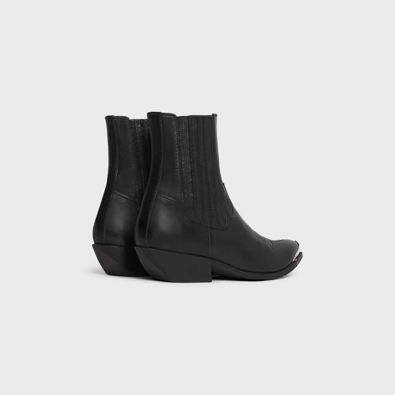 Black Celine CRUISER CHELSEA WITH METAL TOE in Calfskin Boots | CL-591874