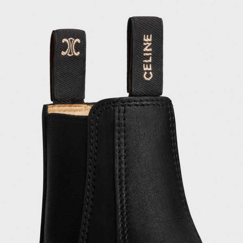 Black Celine Margaret Chelsea in Calfskin Boots | CL-592496