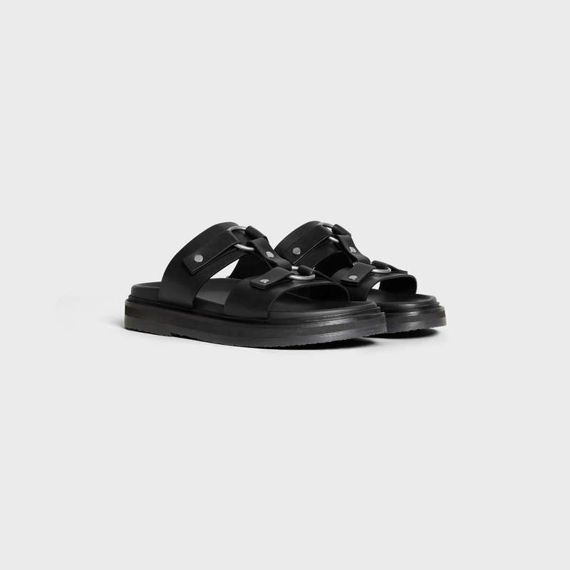 Black Celine TIPPI in CALFSKIN - VEGETAL TANNING Sandals | CL-591888