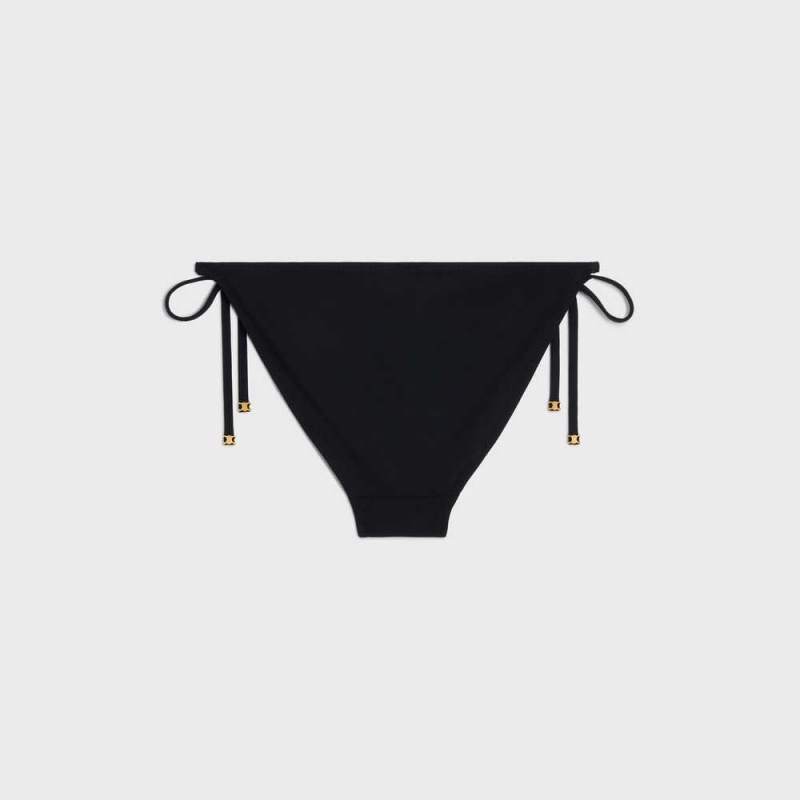 Black Celine triomphe bottom in matte jersey Swimwear | CL-592764