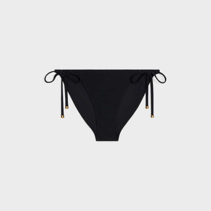 Black Celine triomphe bottom in matte jersey Swimwear | CL-592764