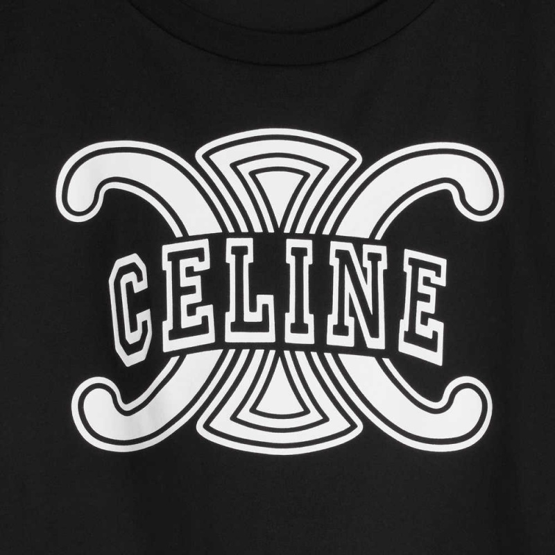 Black / white Celine triomphe in cotton jersey Sweatshirts | CL-592792