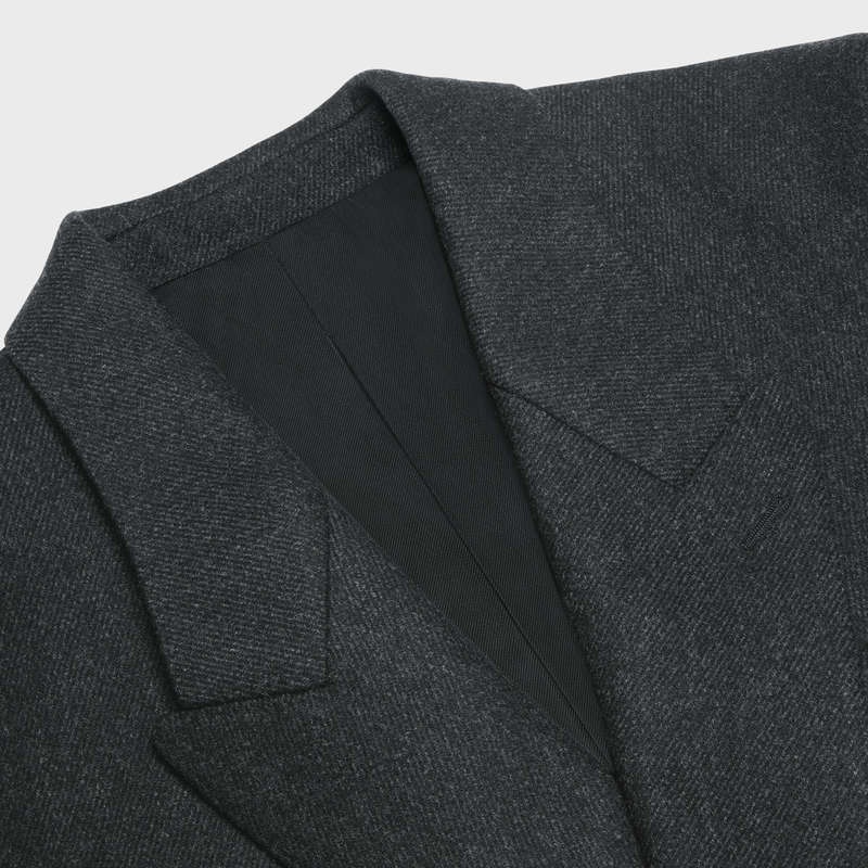 CHARCOAL Celine DIAGONAL WOOL OVERCOAT Coats | CL-591977