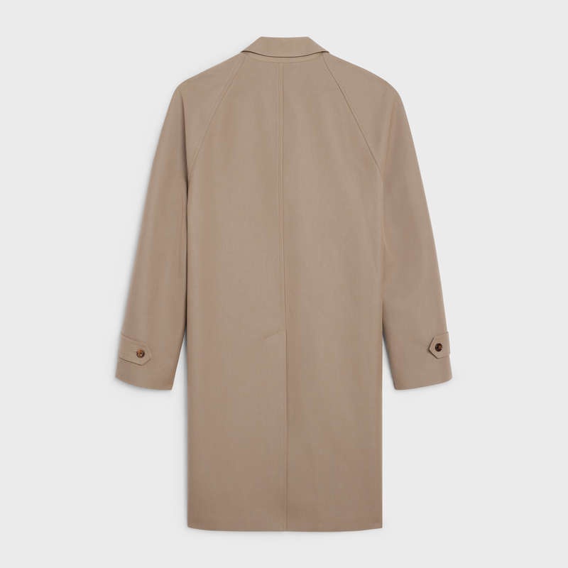 Camel Celine MAC 3-BUTTON IN WOOL AND COTTON Coats | CL-591975