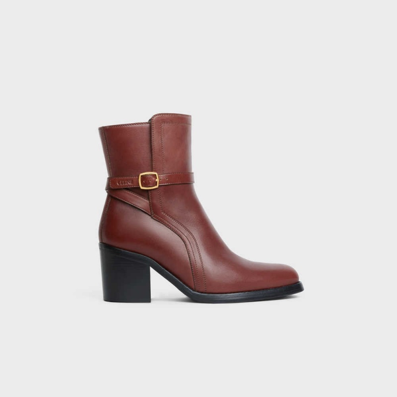 Dark Brown Celine CONDÉ JODHPUR in Calfskin Boots | CL-592495