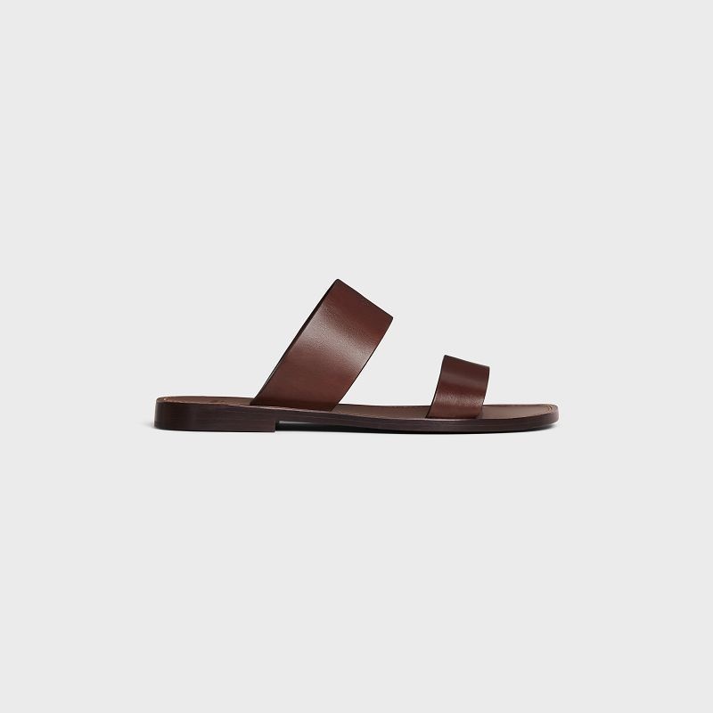 Dark Brown Celine LERINS in CALFSKIN - VEGETAL TANNING Sandals | CL-591890