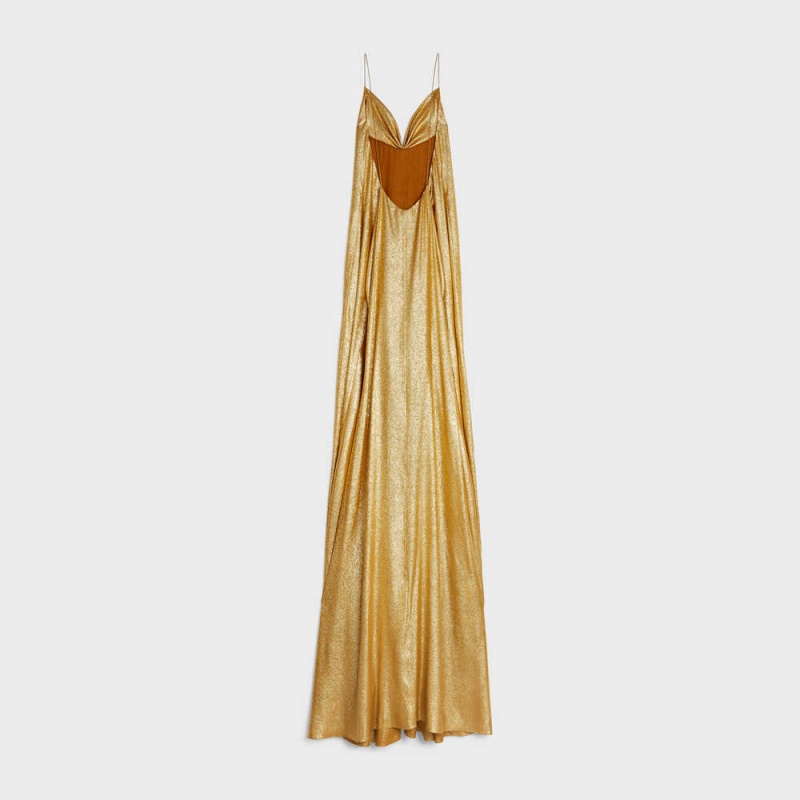 Gold Celine lingerie in crepe lamé Dresses | CL-592864