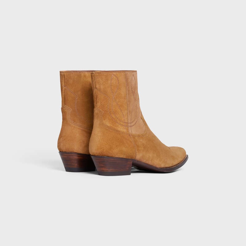 Havana Celine ZIPPED WESTERN in Suede Calfskin Boots | CL-591873