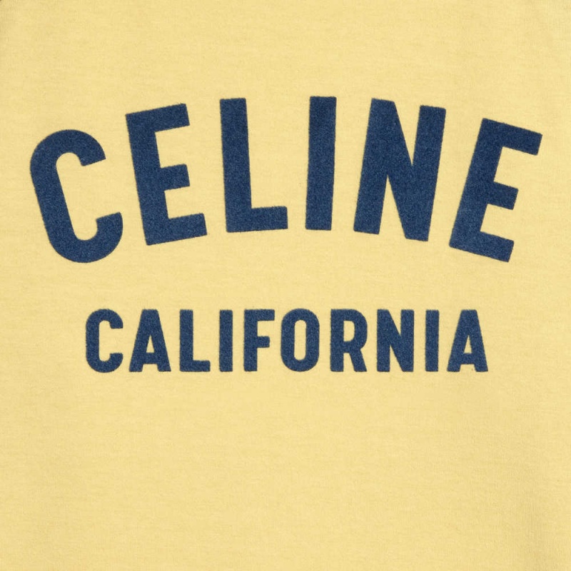 LEMON PIE / BLEU NUIT Celine california 70 s in cotton jersey T-shirts | CL-592811