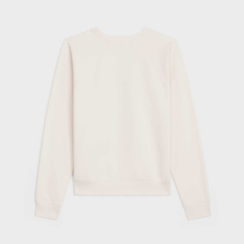 LIGHT IVORY / BLEU ANCRE Celine paris anchor in cashmere fleece Sweatshirts | CL-592801