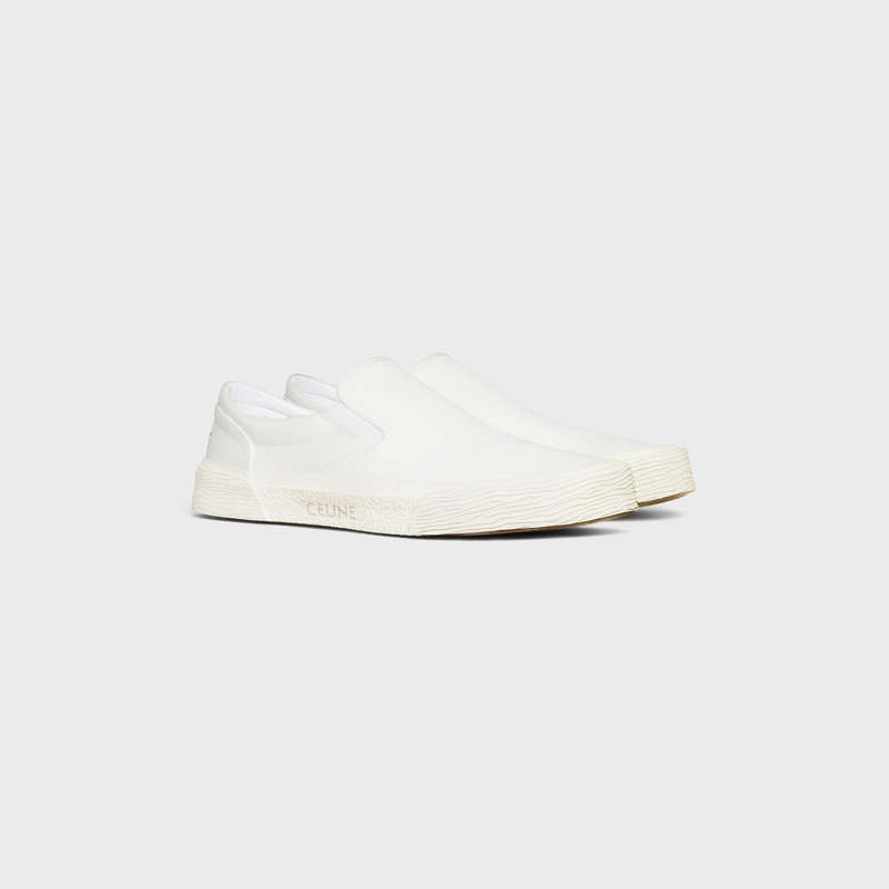 Off White Celine ELLIOT SLIP-ON in Canvas Sneakers | CL-591914