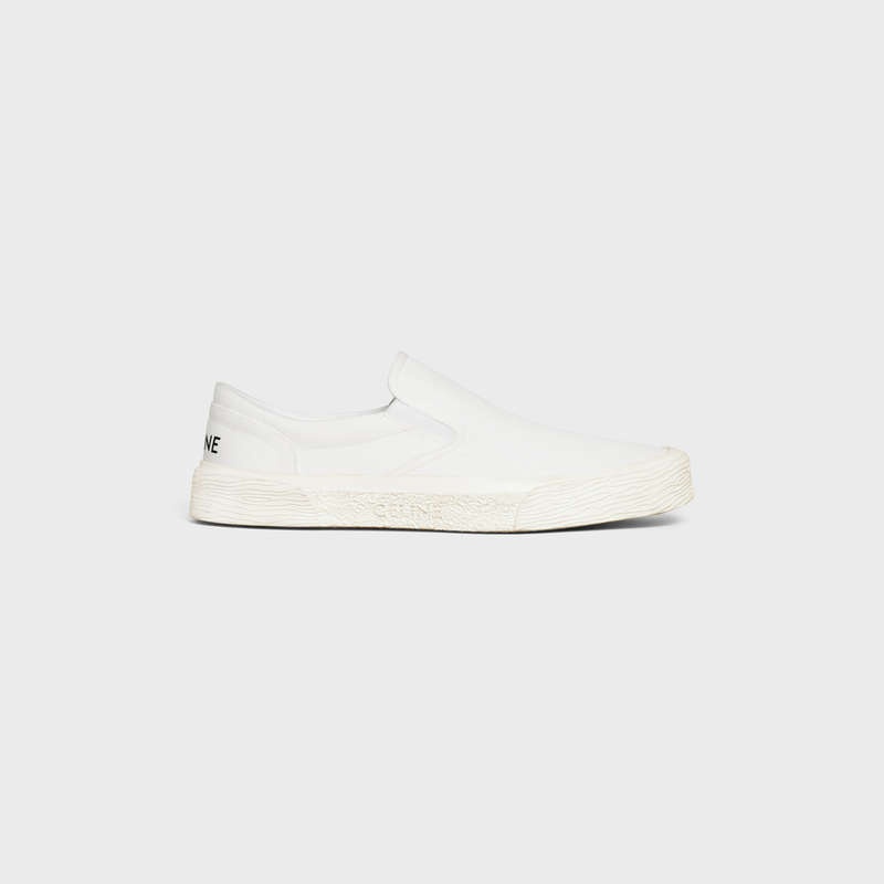 Off White Celine ELLIOT SLIP-ON in Canvas Sneakers | CL-591914