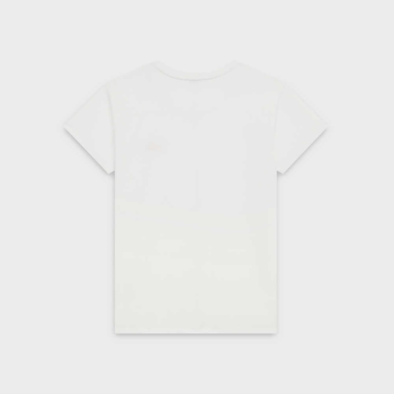 Off White Celine embroidered in cotton T-shirts | CL-592788