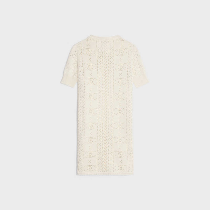 Off White Celine mini in triomphe cotton pointelle Dresses | CL-592854