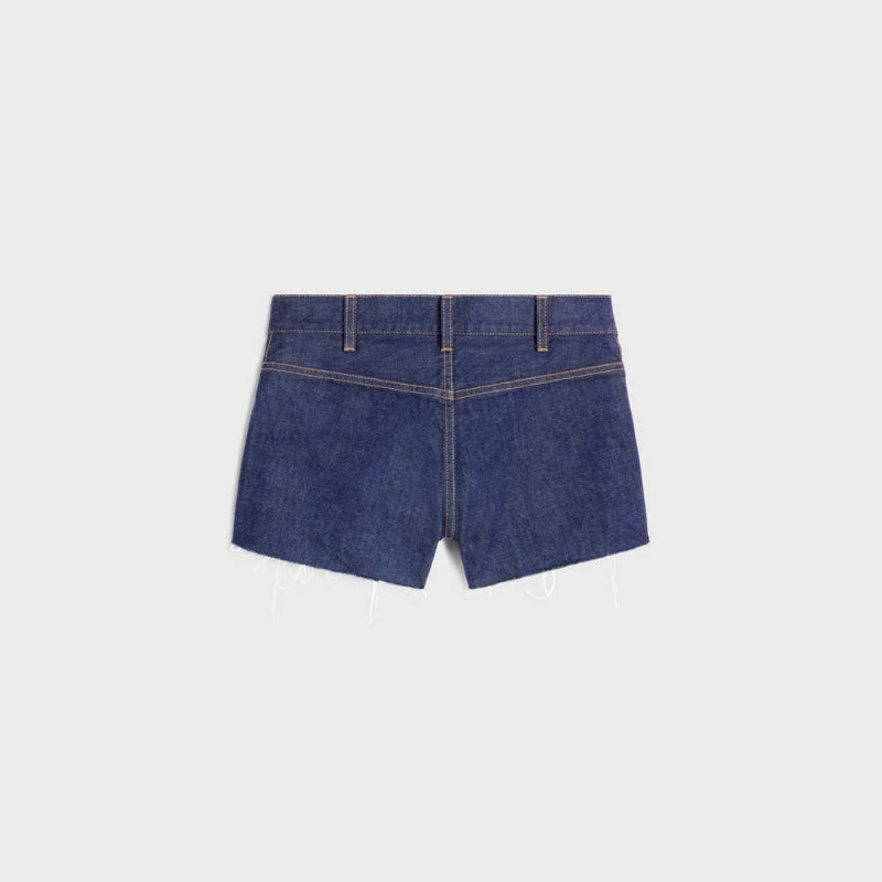 RINSED Celine Mini in rinsed wash denim Shorts | CL-592747