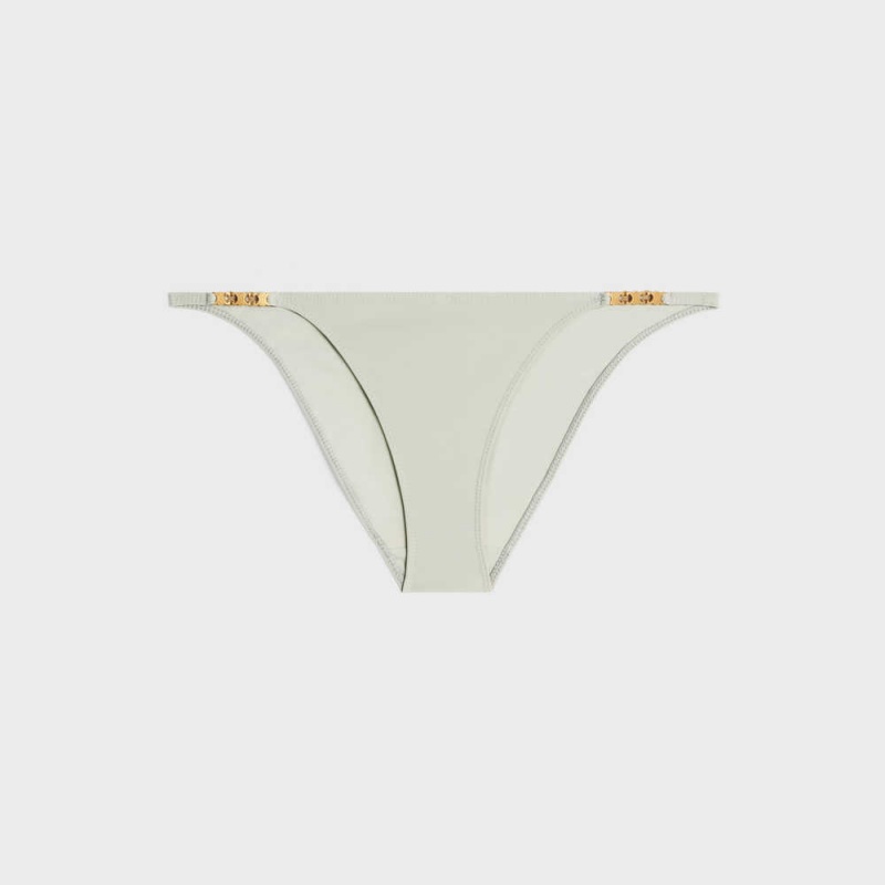 Vert Amande Celine triomphe bottom in matte jersey Swimwear | CL-592771