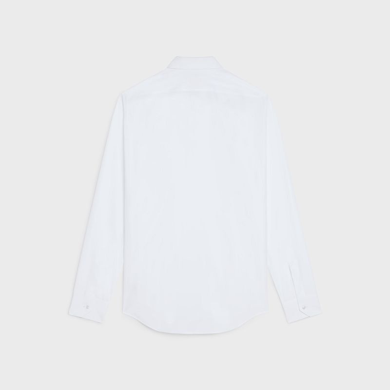 White Celine LOOSE IN COTTON POPLIN Shirts | CL-592178