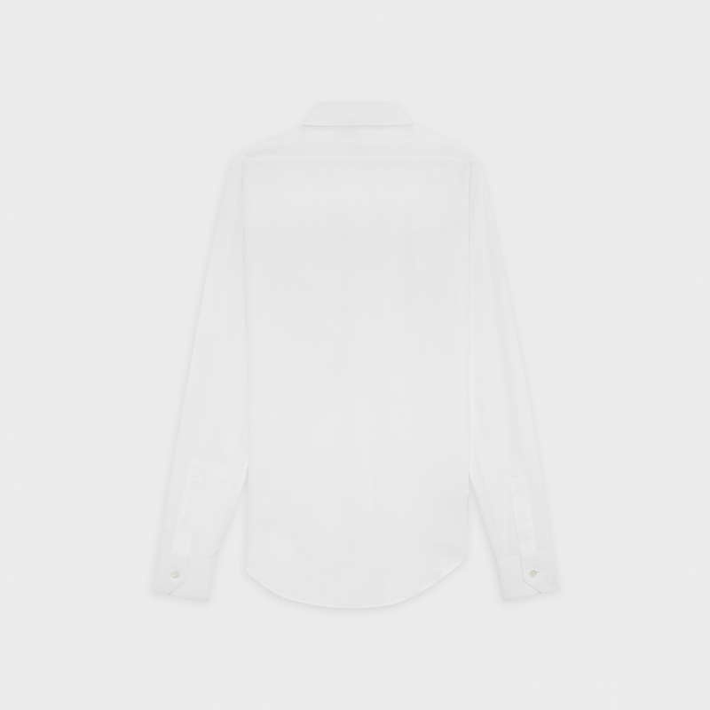 White Celine skinny in cotton poplin Shirts | CL-592180